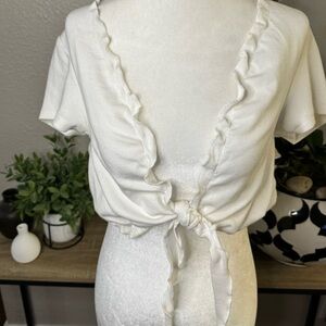 Privacy Please Ruffled Crop Top